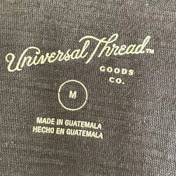 Universal Thread Charcoal Gray V-Neck Short Sleeves Cotton M # 1351 - Picture 8 of 12